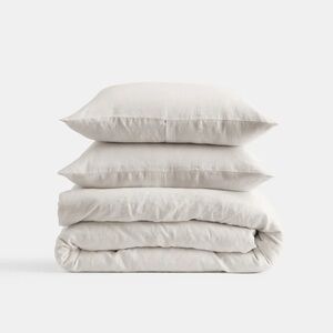 Quince Sand European Linen Duvet Cover Set
